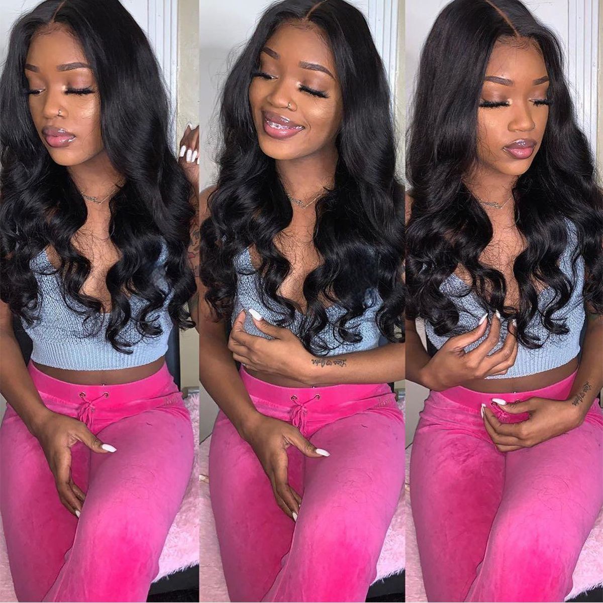 Body Wave 4×4 Transparent Lace Closure Wig Human Hair Wigs