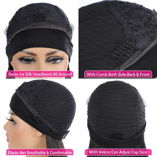 Body Wave Headband Human Hair Wig