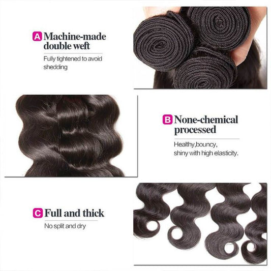 13A Brazilian Body Wave Human Hair Bundles | Cuticle Aligned