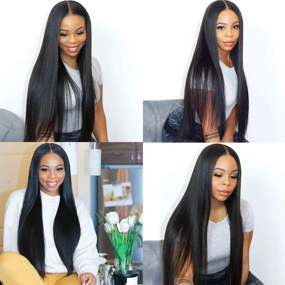 Straight Hair 13×4 Transparent Lace Front Wigs Human Hair Wigs