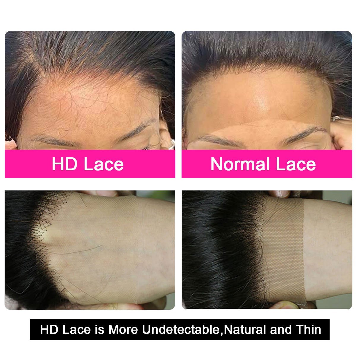 HD Lace Frontal Wig 13x4 Straight Virgin Hair Pre Plucked Hair | Custom Wig