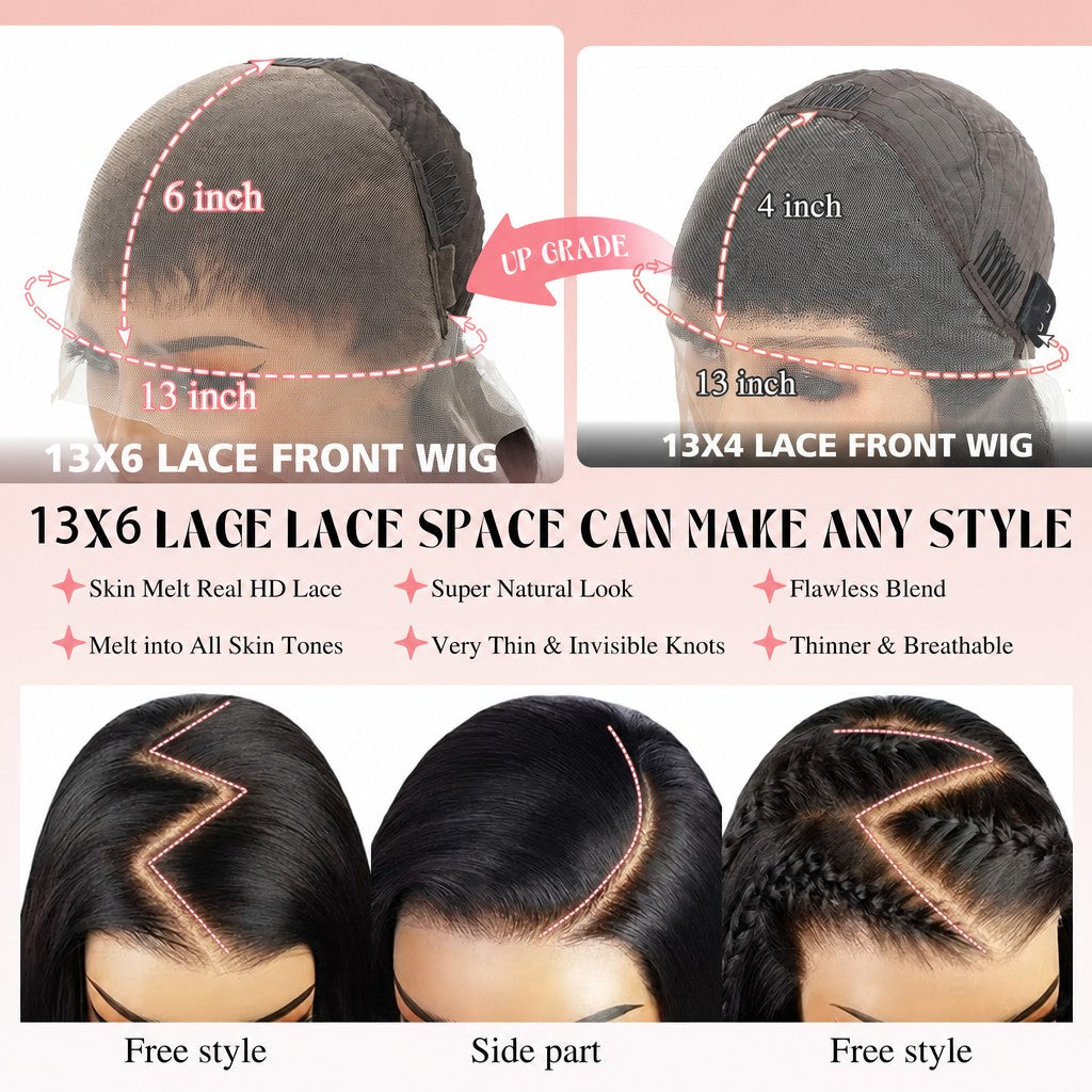 Body Wave 200% Density Human Hair HD 13x6 Lace Frontal Wig