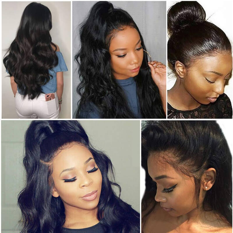360 Lace Frontal Wigs Body Wave Virgin Hair