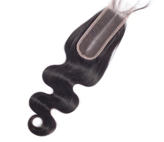 100% human hair natural hairline swiss lace 2x6 closure with baby hair