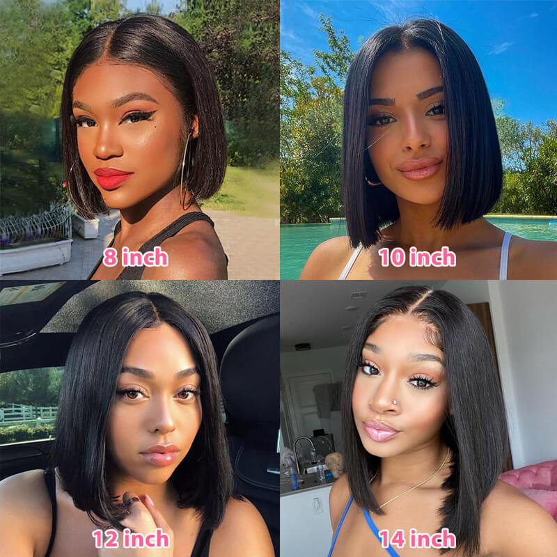 4x4 Lace Bob Wig Straight Virgin Hair Wig