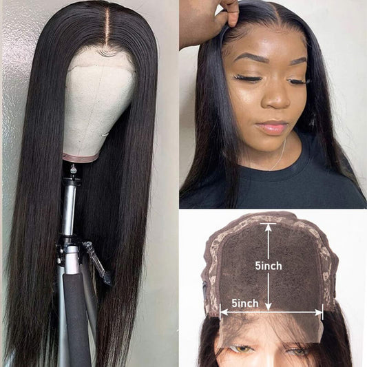Straight 5x5 HD Lace Closure Human Hair Wig