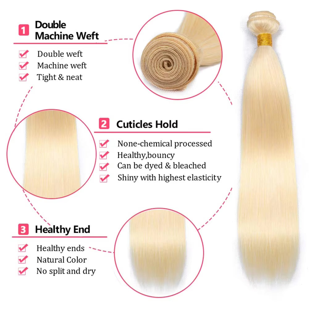 613 Blonde Body Wave Human Hair Bundles