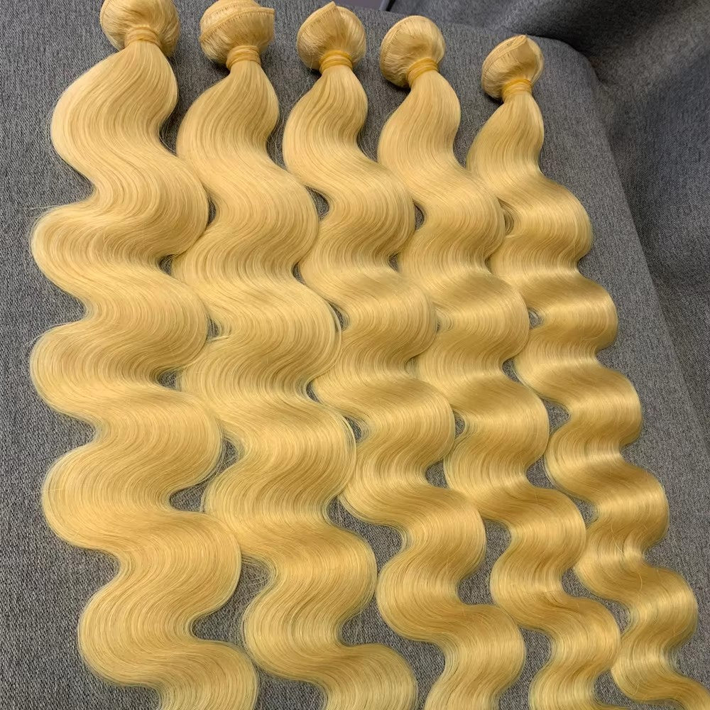 Premium Quality 15A Grade Blonde 613 Color Unprocessed Raw Hair Extension Weave Bundles