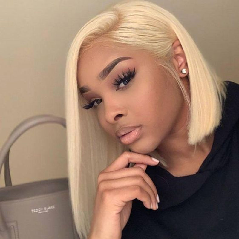 4x4 HD Lace Bob Wig 613 Blonde Human Hair