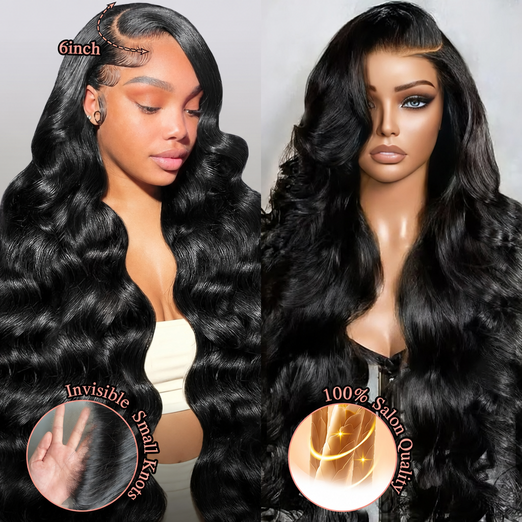 Body Wave 200% Density Human Hair HD 13x6 Lace Frontal Wig