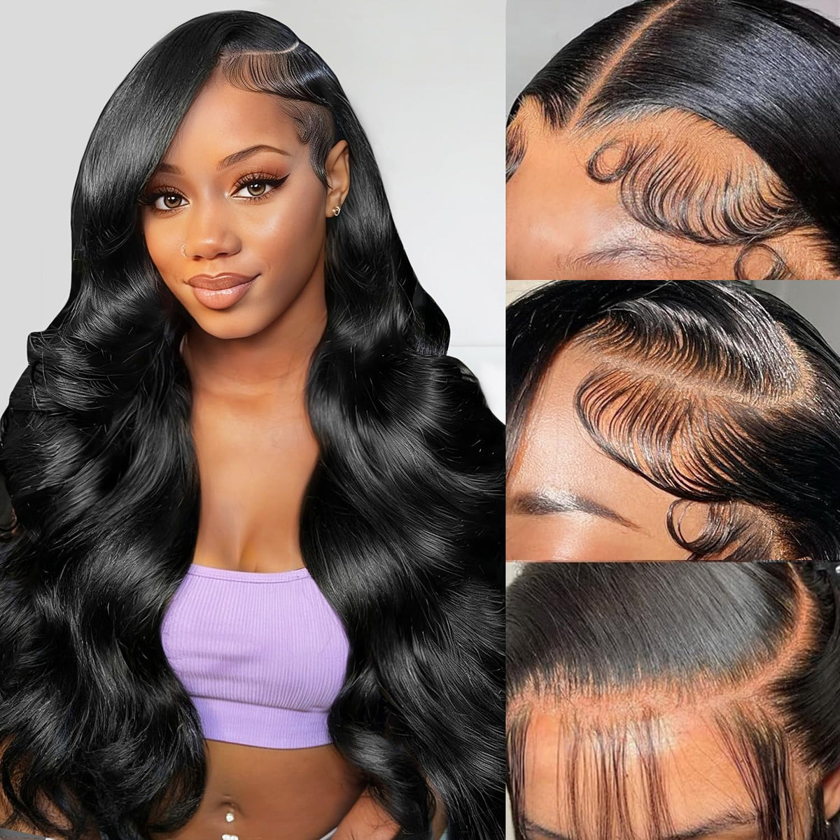 Body Wave 200% Density Human Hair HD 13x6 Lace Frontal Wig