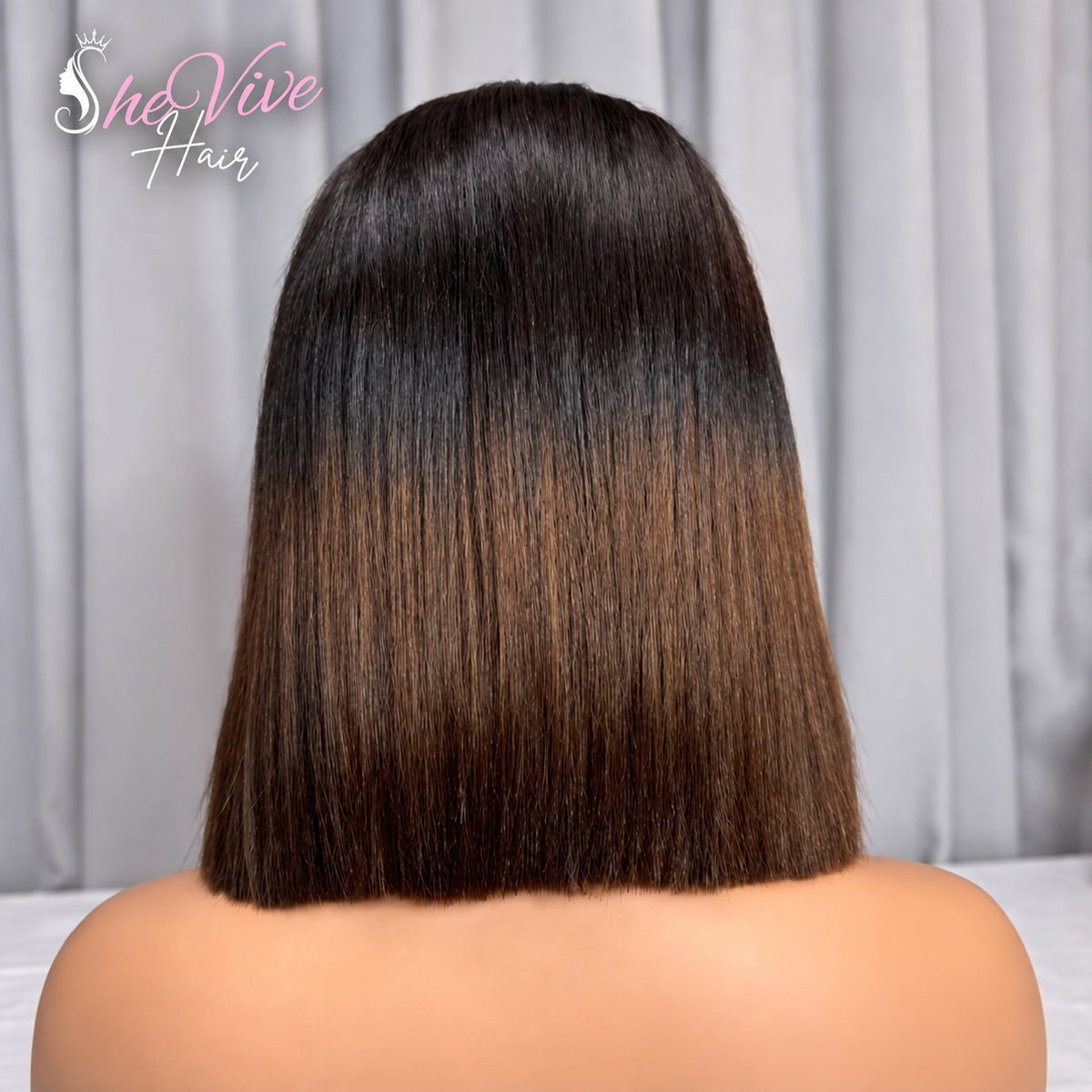 Ombre Color Bone straight bob
