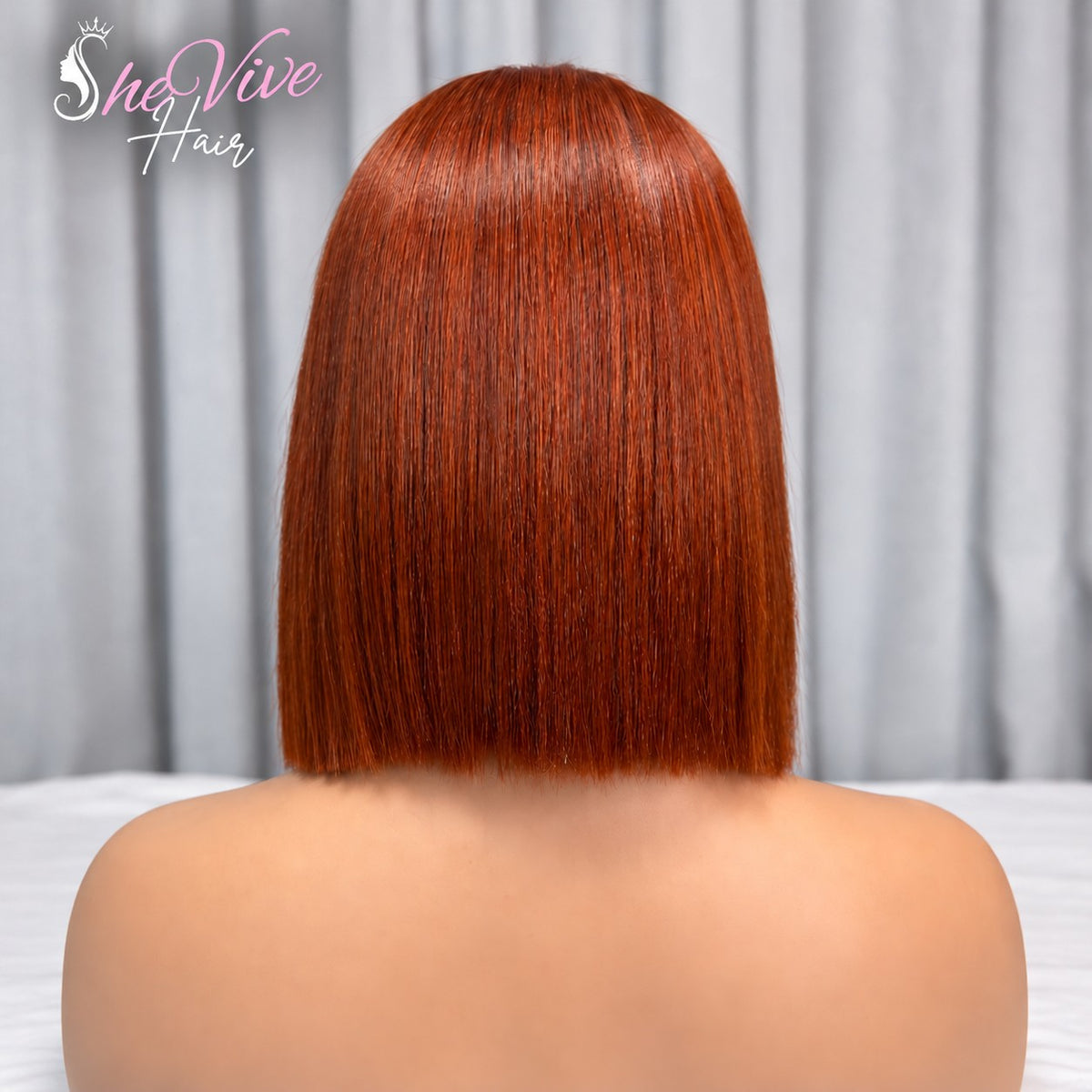  red brown colored  bob wig