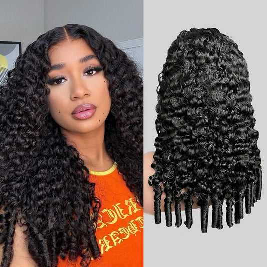 Burmese Curly Human Hair Transparent 13x6 Lace Frontal Wigs With Spiral End