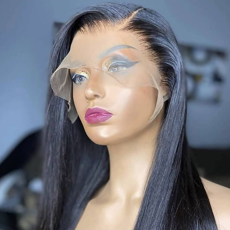 HD Lace Frontal Wig 13x4 Straight Virgin Hair Pre Plucked Hair | Custom Wig