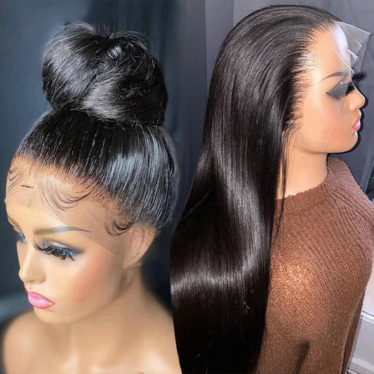 Straight Style 360 Transparent Lace Frontal Human Hair Wig