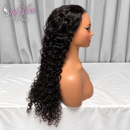 Water Wave 7x5 glueless wig side view