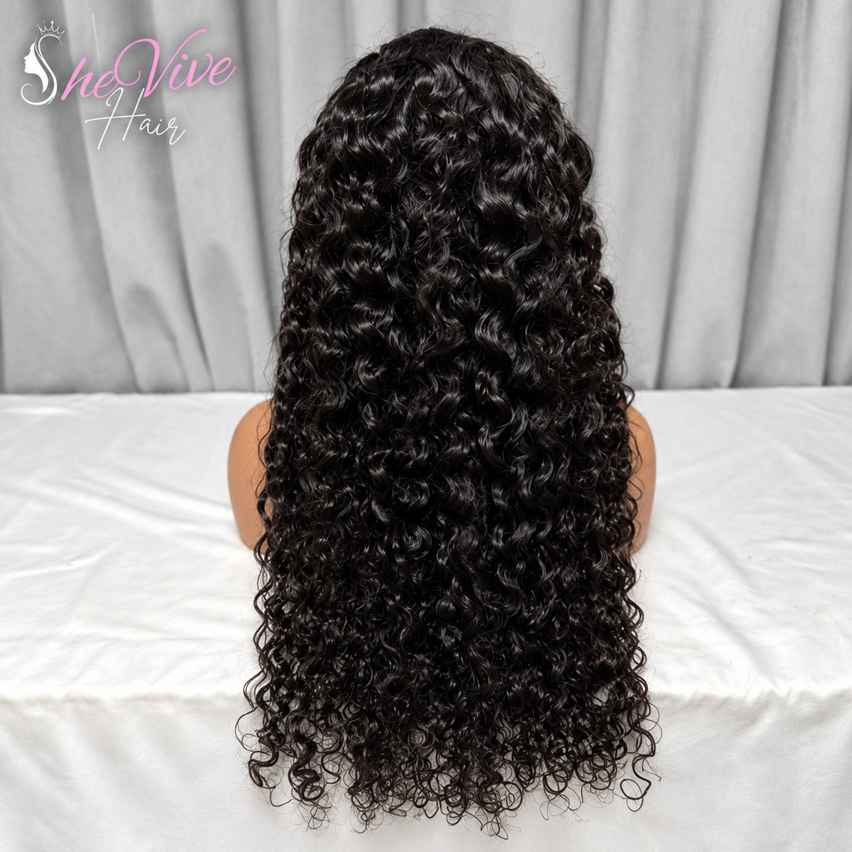 Water Wave 7x5 glueless wig back view
