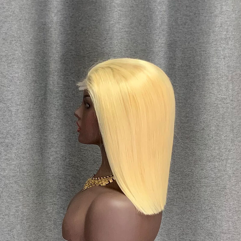 4x4 HD Lace Bob Wig 613 Blonde Human Hair