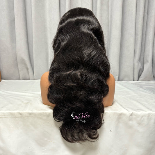 Body wave 7x5 glueless lace wig back view - SheVive Hair