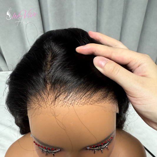 7x5 lace area and natural hairline close-up - SheVive Hair