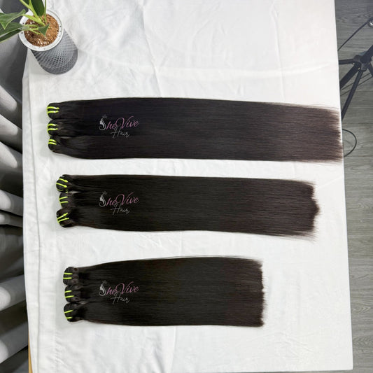 Bone Straight Double Drawn Human Hair Bundles