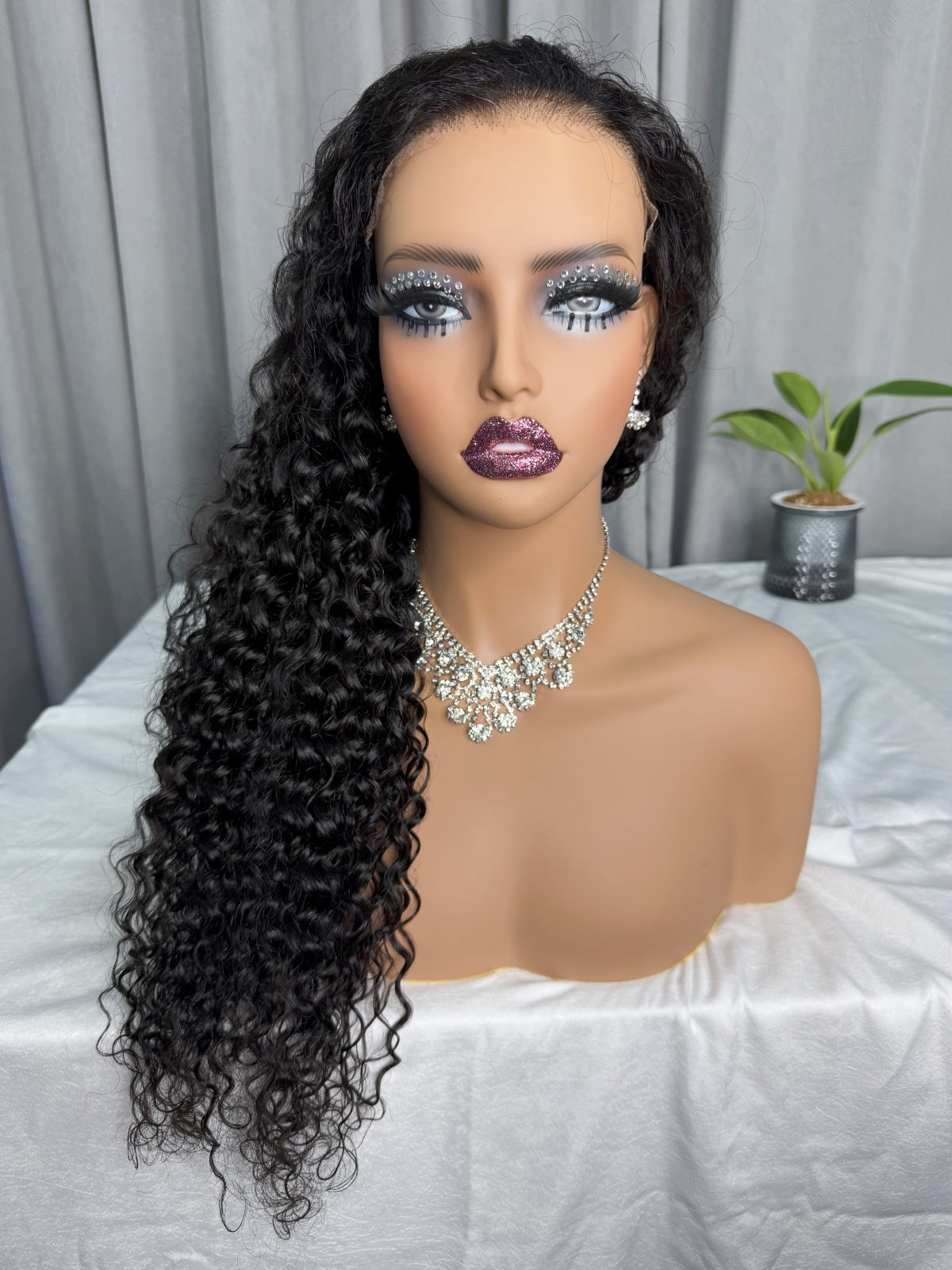 New Arrival 250% Density Water Wave Style Glueless 5x7 lace closure wig Human Hair