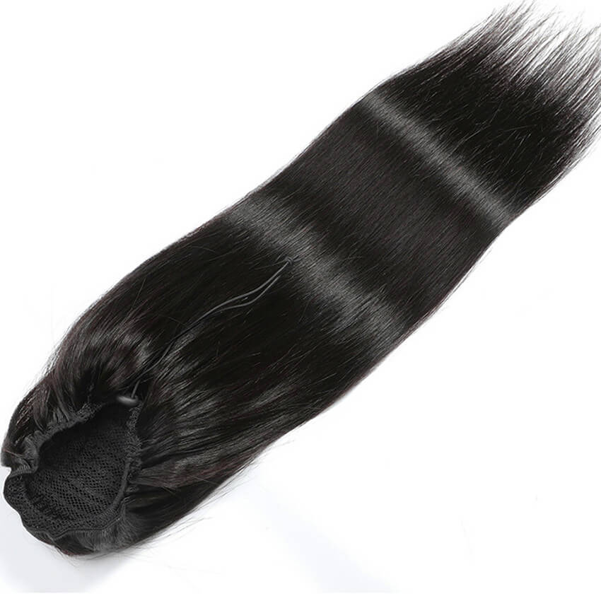 Drawstring Ponytail Virgin Hair Wrap Around Weight 100 Grams