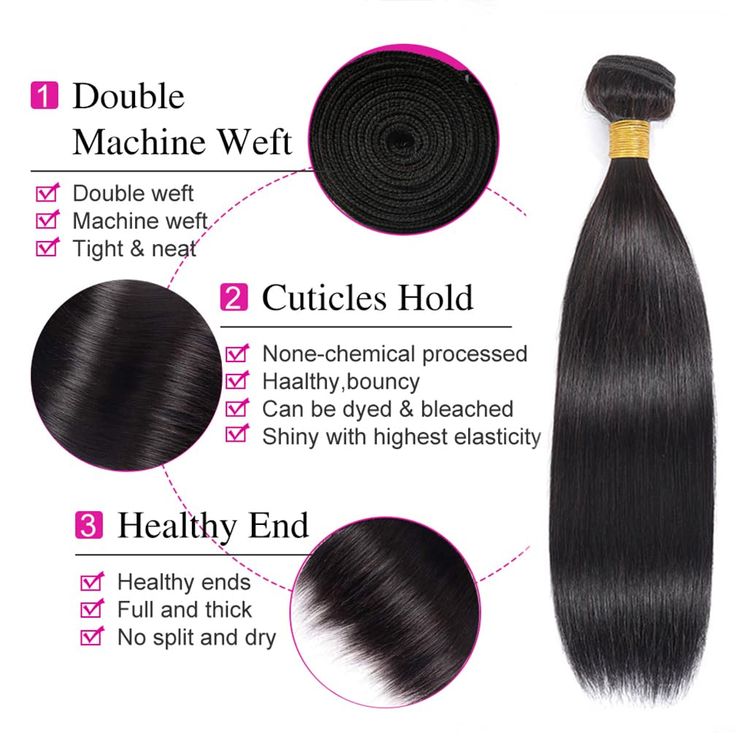 Straight 13A grade brazilian virgin human hair bundle weave hair extensions